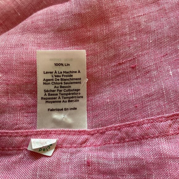 Talbots Woman Petites 3XP‎ Pink Button-Up 100% Linen Shirt Top Like New - Picture 3 of 9